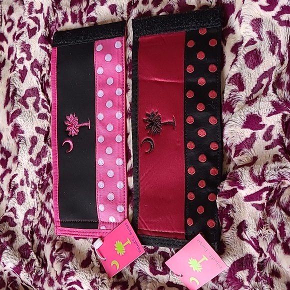 2 Palmetto Pouches velcro koozies. South Carolina embroidered Palmetto Tree Moon - Picture 1 of 5